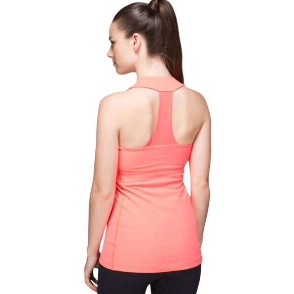 LULULEMON ATHLETICA Scoop Neck Tank 'Very Light Flare' Size 4 - Picture 1 of 4